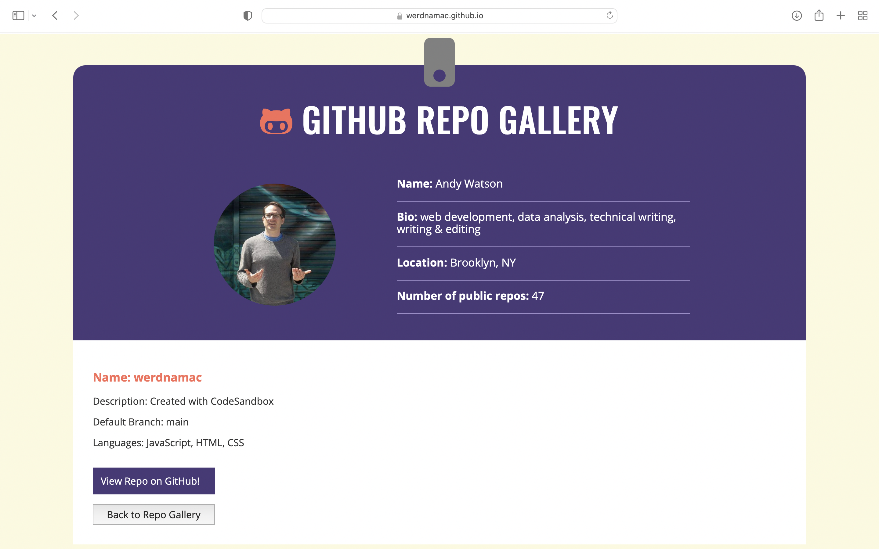 Gallery of my GitHub repositories.